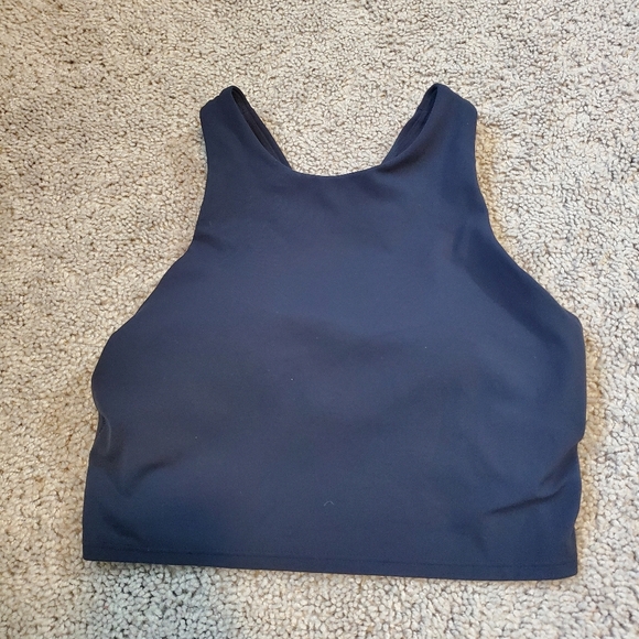 Athleta Dark Blue Sports Bra Crop Top Padded Size Extra Small - Picture 2 of 7
